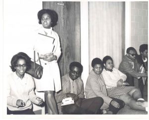 Left to right: Maggie Daily, Joyce Dugan, Sonny Garner, unidentified, Jennifer Buckner, James Williams, Martha Grayer