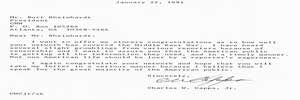 Bill Clinton letter