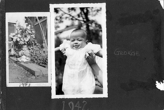 Two photos from 1943. B&W.