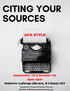 APA Citation Workshop