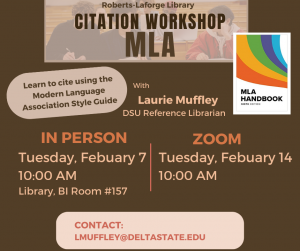 February 2023 MLA Citation Workshop