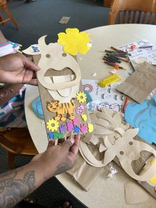 Paper puppet production in the I R C