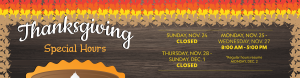 Thanksgiving hours