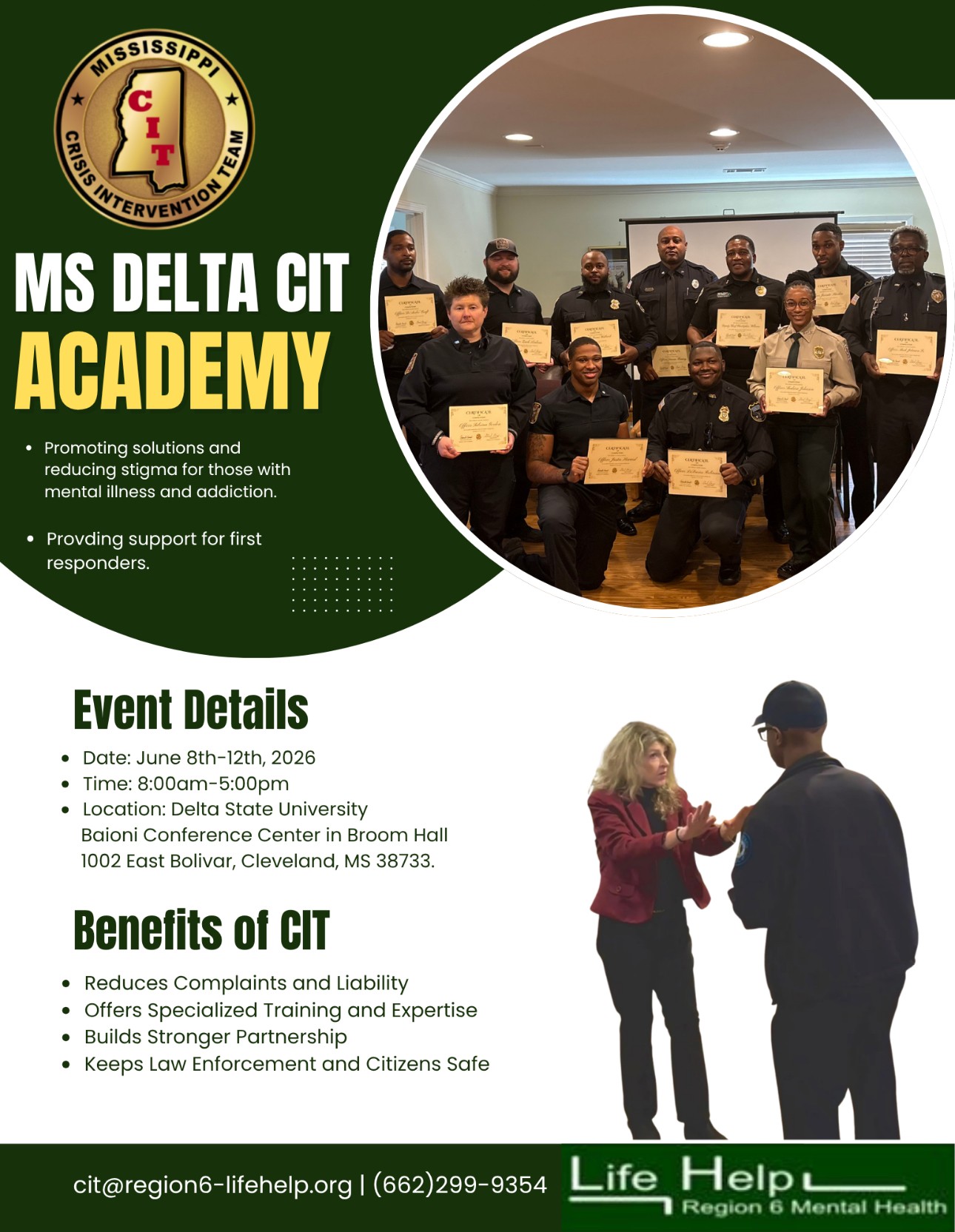 A flyer describing the upcoming MS Delta CIT Academy event